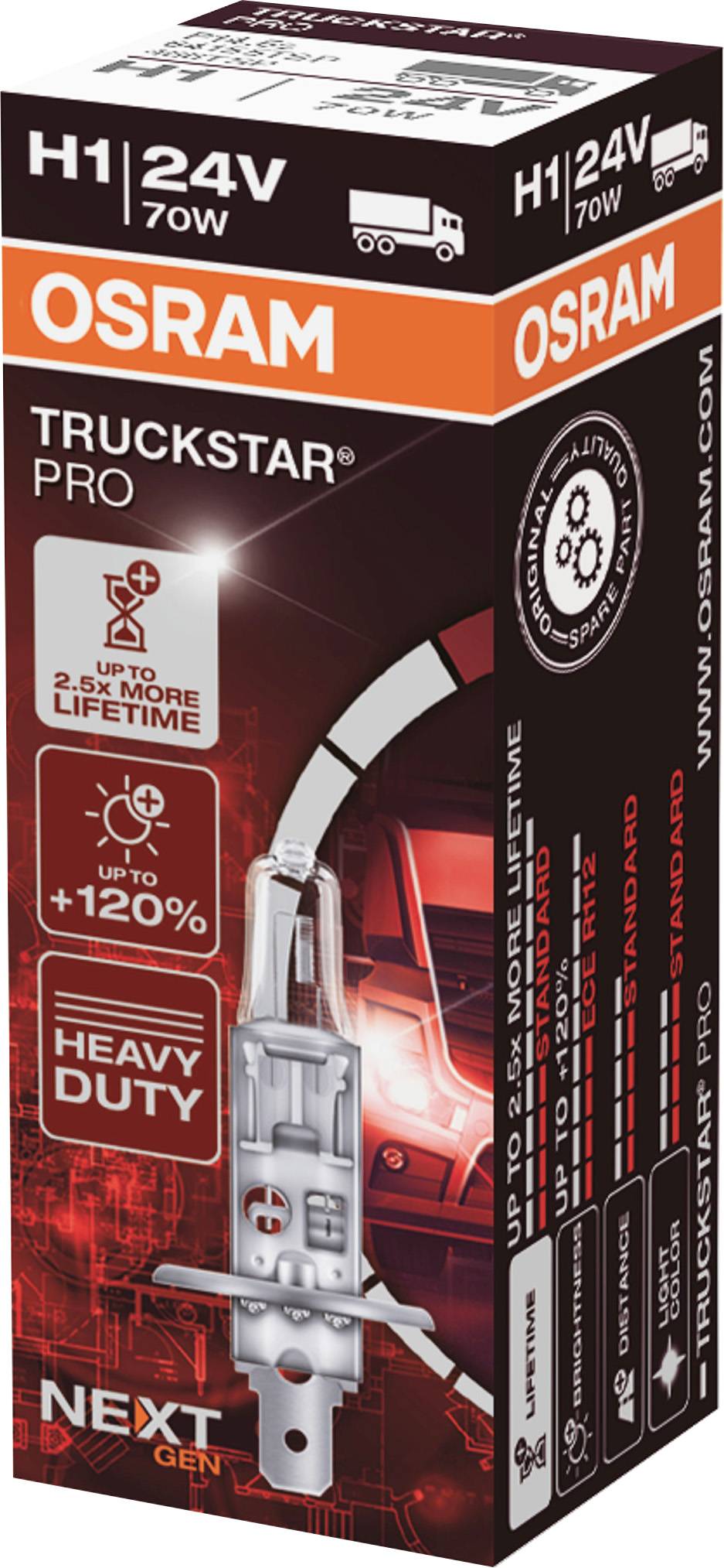 Ampoule halogène Osram Automotive 64155TSP Truckstar H1 70 W 1 pc(s)