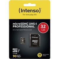 Carte microSDHC Intenso Professional 32 GB Class 10, UHS-I avec adaptateur SD Carte microSDHC Intenso Professional 32 GB Class 10, UHS-I avec adaptateur SD