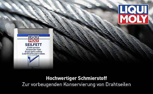 Lubrifiant de haute qualité pour la conservation des câbles métalliques, produit par Liqui Moly.