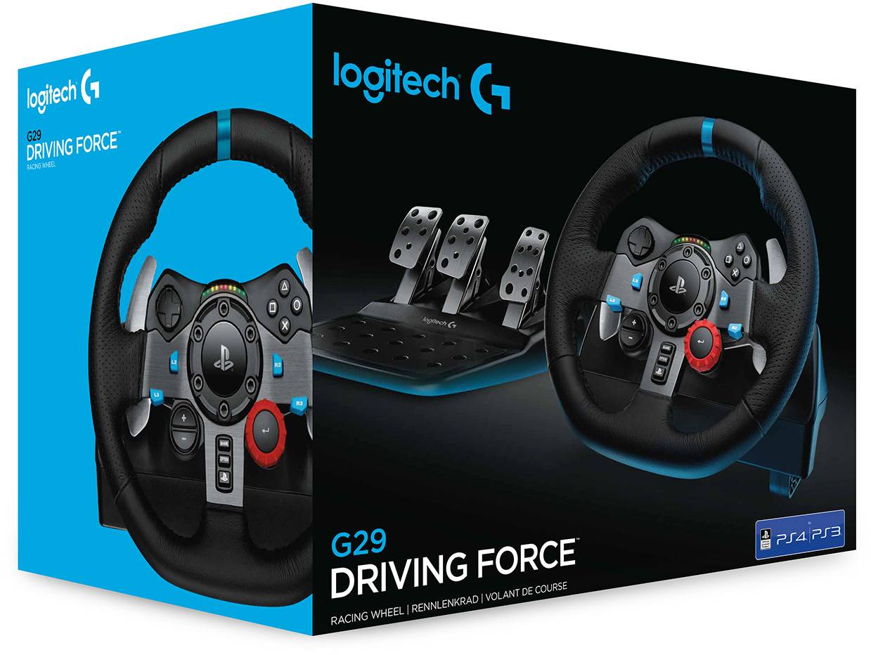 Logitech Gaming G29 Driving Force Volant PC, PlayStation 3, PlayStation 4, PlayStation 5 noir