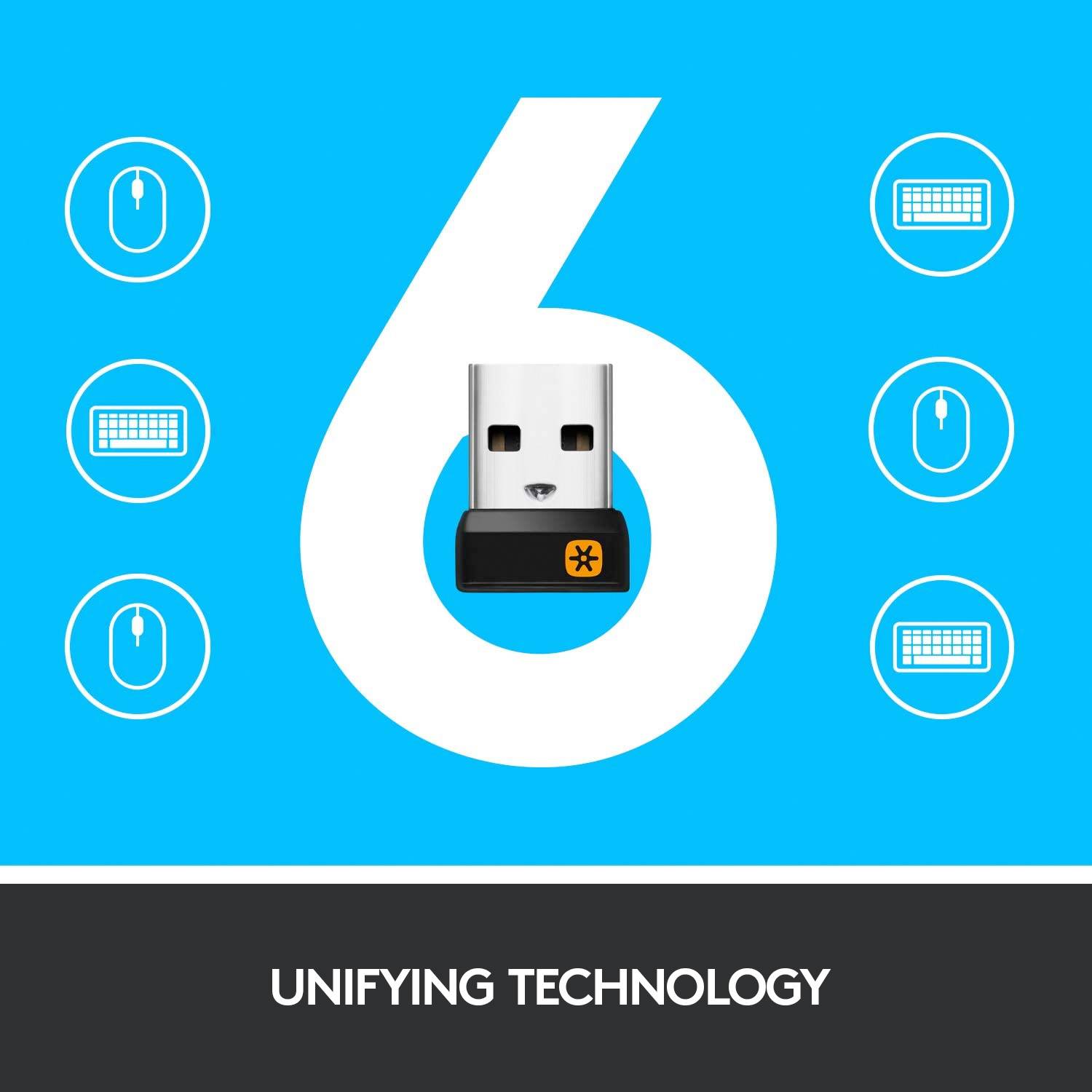 Clavier Logitech Wireless K400 Plus noir pavé tactile intégré, boutons de souris