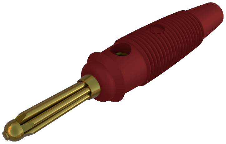 SKS Hirschmann BUELA 30 K AU Fiche banane mâle, droit Ø de la broche: 4 mm rouge