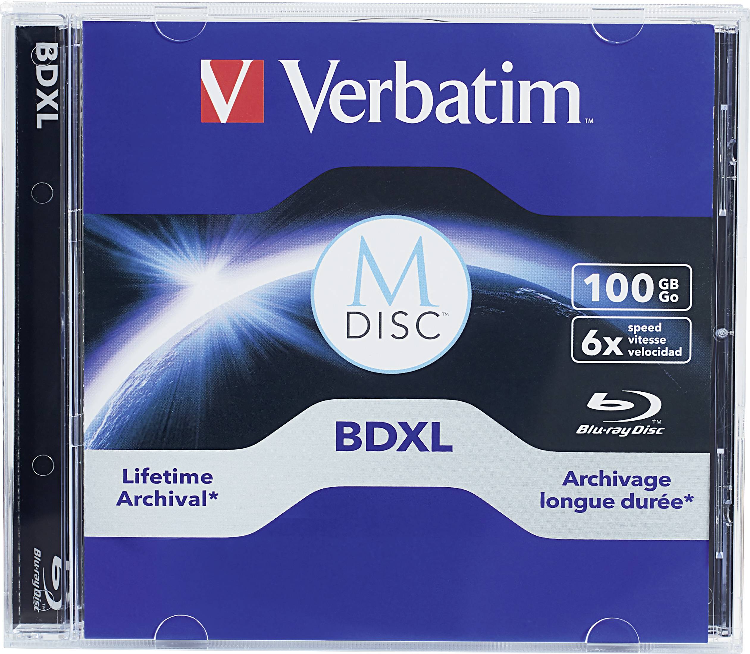 Blu-ray M-DISC vierge Verbatim 98912 100 GB 1 pc(s) jewelcase