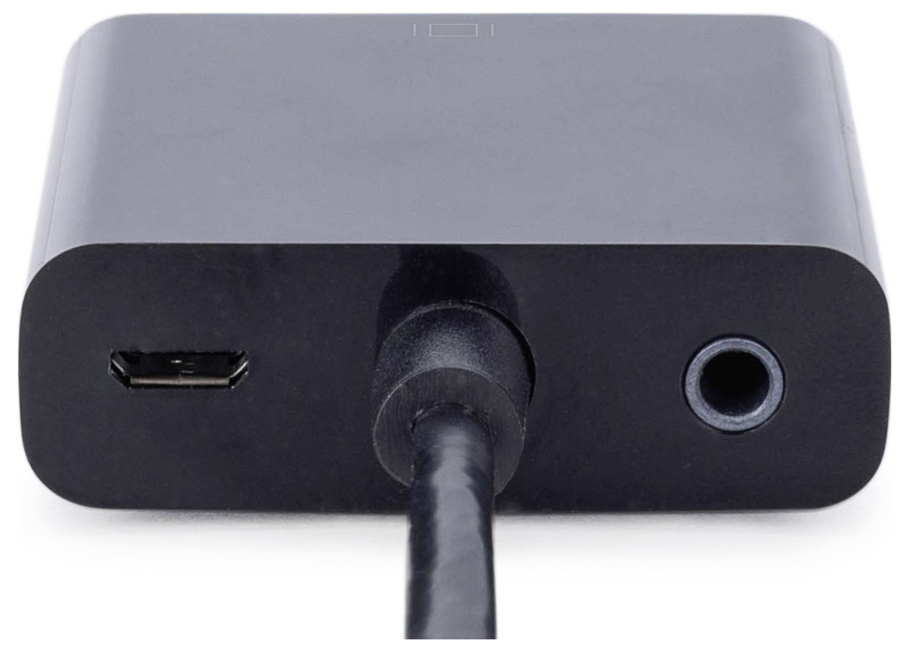 Digitus DA-70461 HDMI / VGA Adaptateur [1x HDMI mâle - 1x VGA femelle, Jack femelle 3.5 mm] noir 10.00 cm