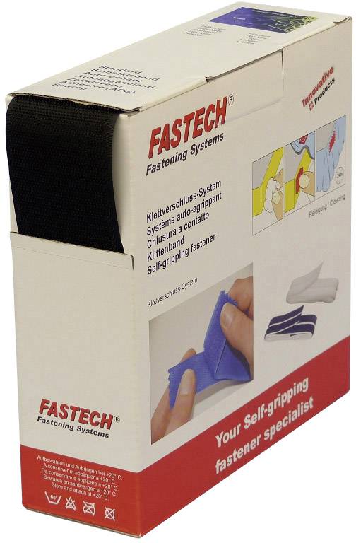 FASTECH® B50-STD-H-999910 Bande auto-agrippante à coudre partie crochets (L x l) 10 m x 50 mm noir 10 m