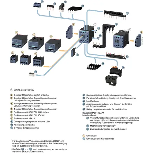 Siemens 3RT2018-1BB41 Contacteur 3 NO (T) 7.5 kW 24 V/DC 16 A avec contact auxiliaire 1 pc(s) Siemens 3RT2018-1BB41 Contacteur 3 NO (T) 7.5 kW 24 V/DC 16 A avec contact auxiliaire 1 pc(s)