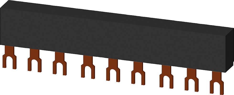 Un circuit intégré rectangulaire noir avec des broches métalliques brunes en dessous. Ce circuit est un composant essentiel des appareils électroniques.