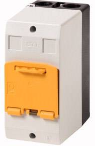 Boîtier vide Eaton CI-PKZ01-SVB 281405 montage en saillie, refermable (L x l x H) 80 x 97 x 160 mm gris, jaune 1 pc(s)