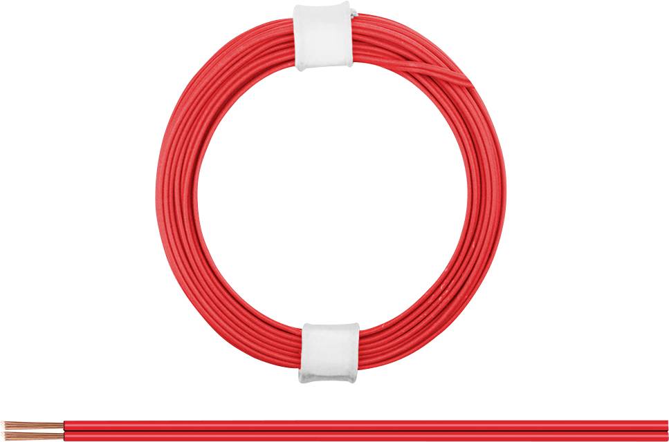 Donau Elektronik 114-00 Fil de câblage 2 x 0.08 mm² rouge 5 m