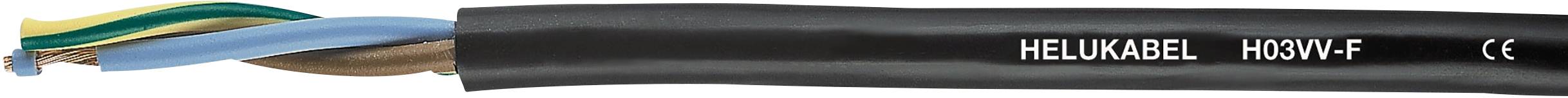 Helukabel 29400SW Câble gainé H03VV-F 2 x 0.75 mm² noir Marchandise vendue au mètre