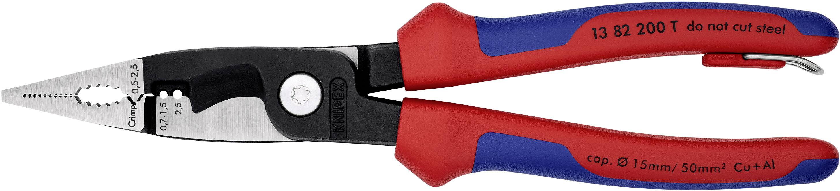 Pince multifonction avec oeillet de fixation Knipex 13 82 200 T 0.5 à 2.5 mm² 1 pc(s)