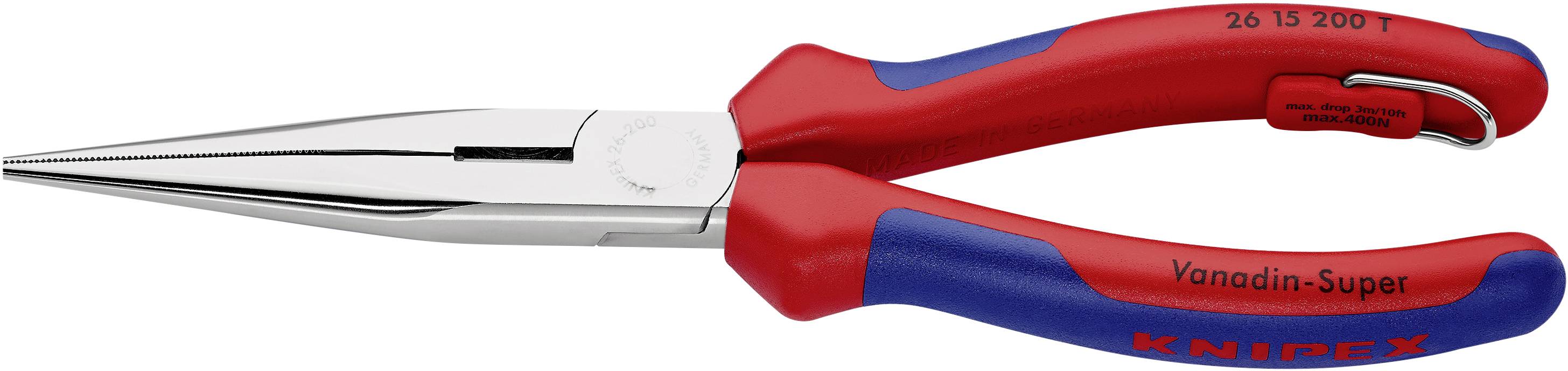 Knipex 26 15 200 T pour l'atelier Pince plate à becs ronds droite 200 mm