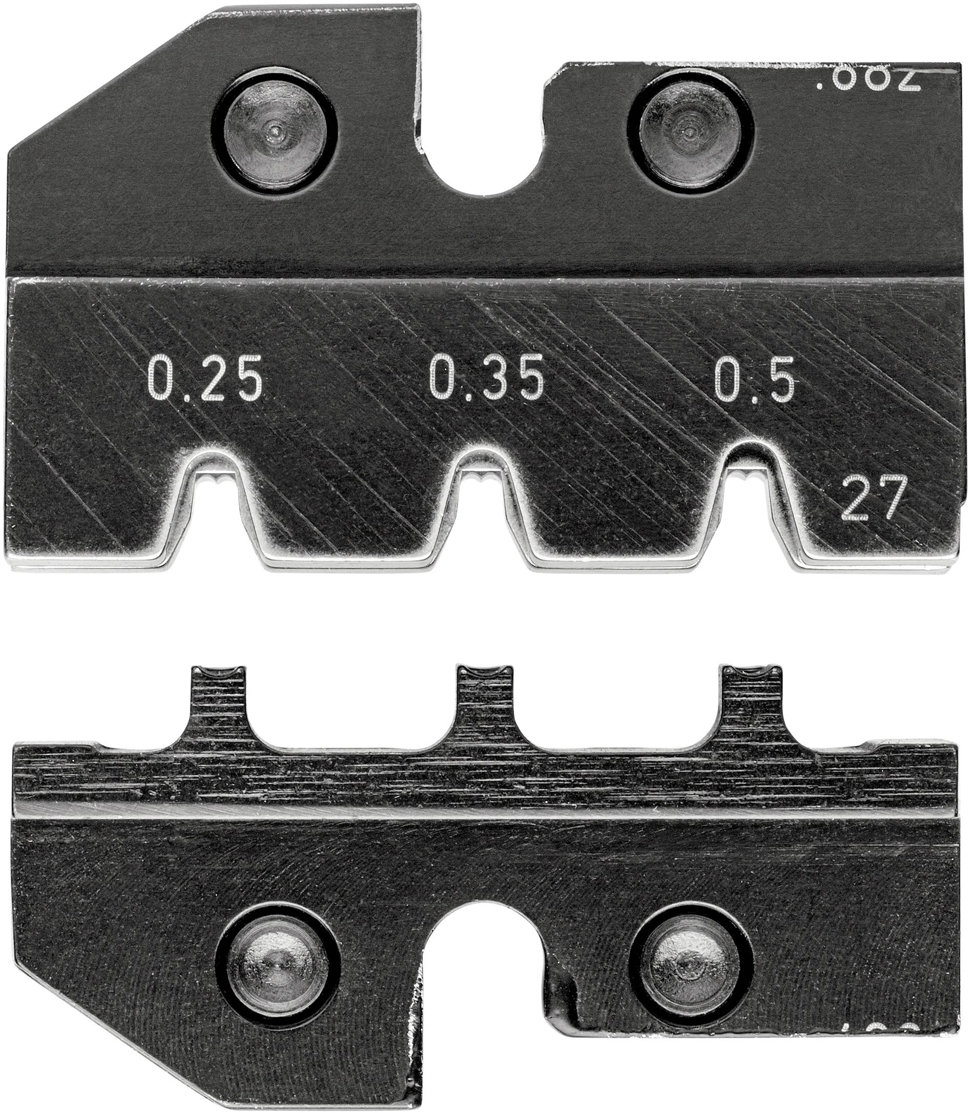 Couteaux pour dénudeur de câbles avec lames de coupe en différentes tailles : 0,25, 0,35, 0,5.