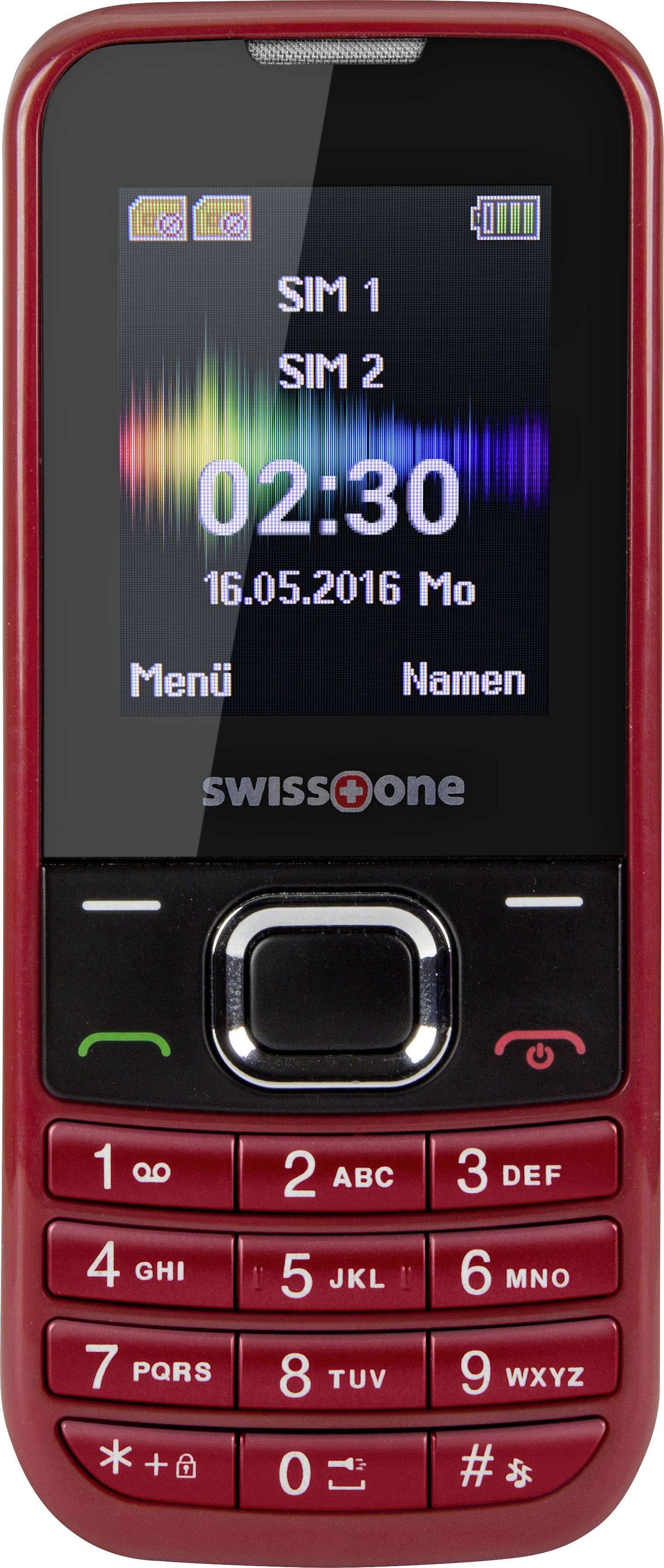 Téléphone portable double SIM 1.77 pouces swisstone SC 230 rouge