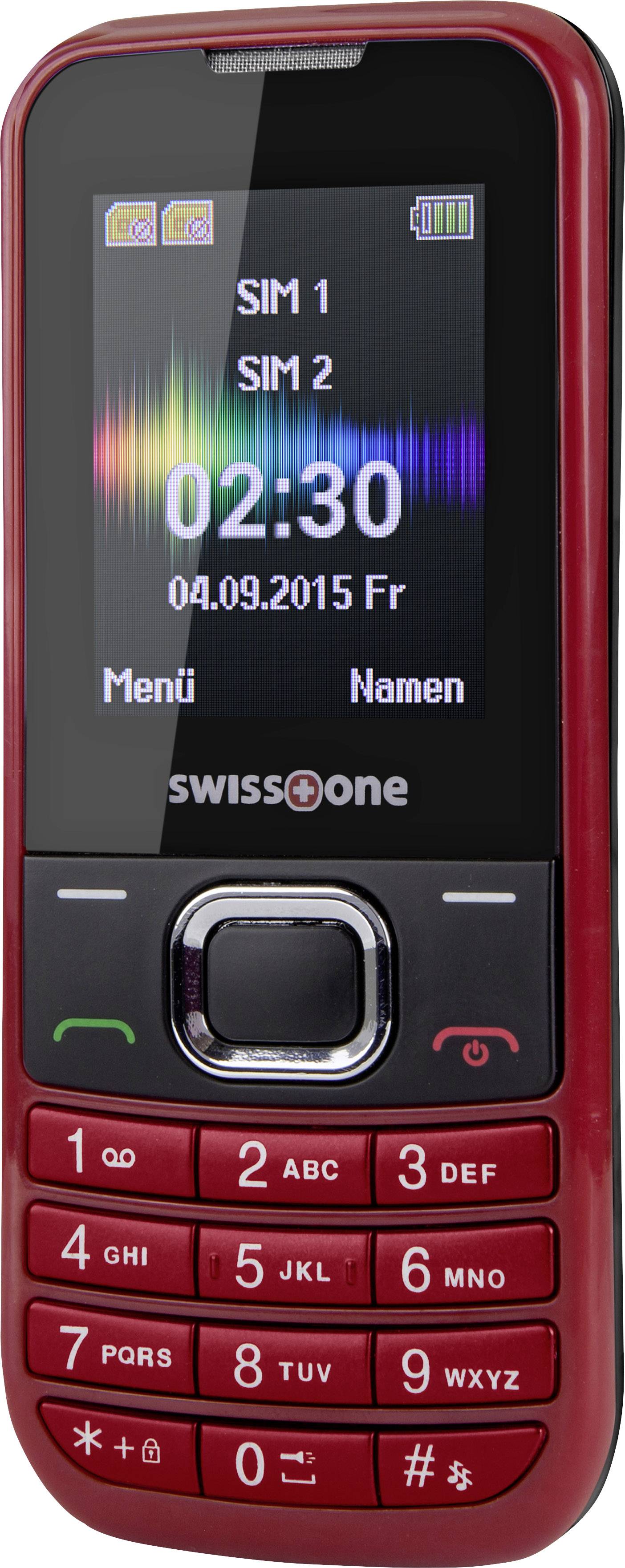 Téléphone portable double SIM 1.77 pouces swisstone SC 230 rouge