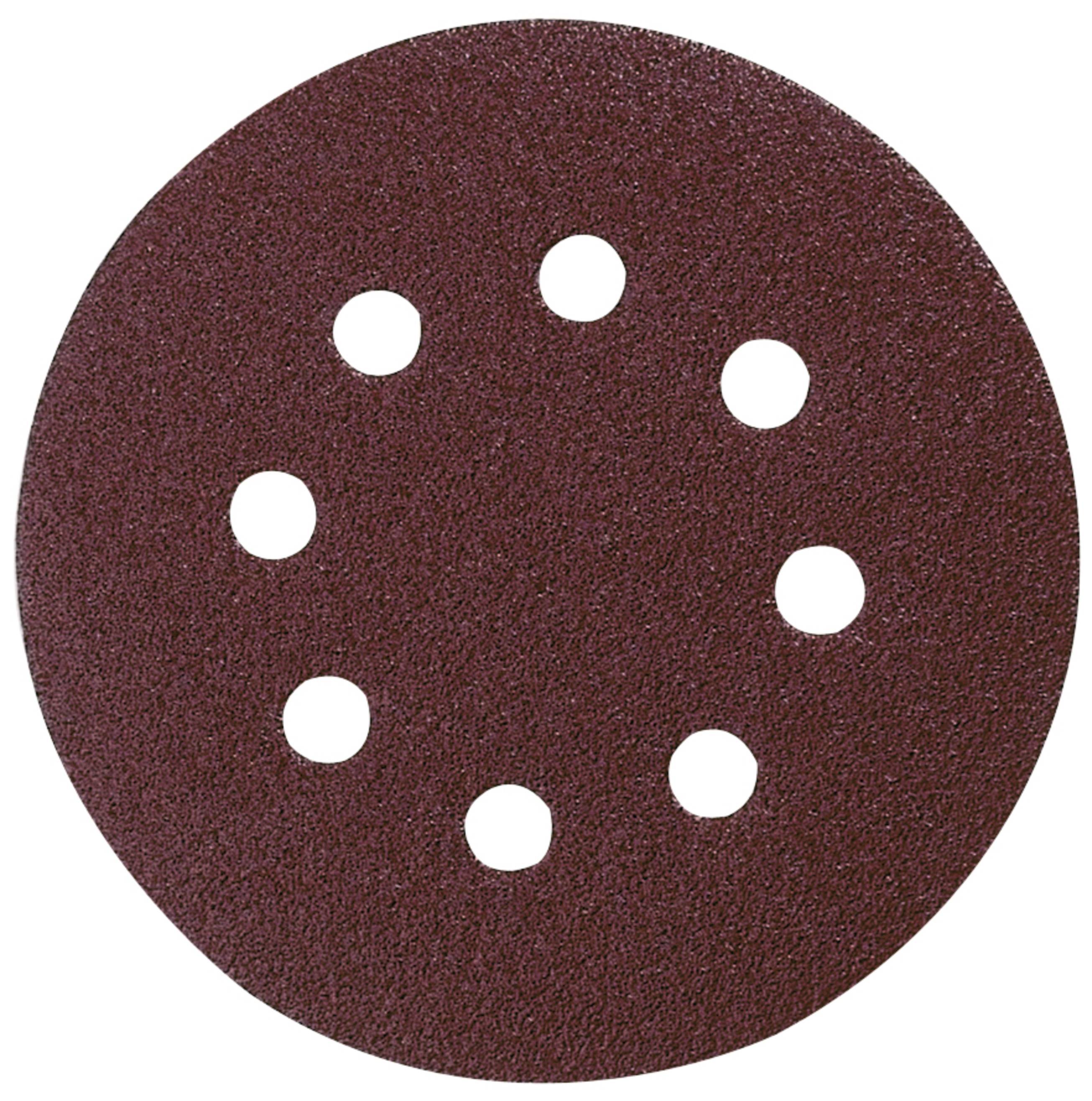 Papier abrasif circulaire avec 8 trous pour l'aspiration des poussières, adapté pour les machines à poncer.