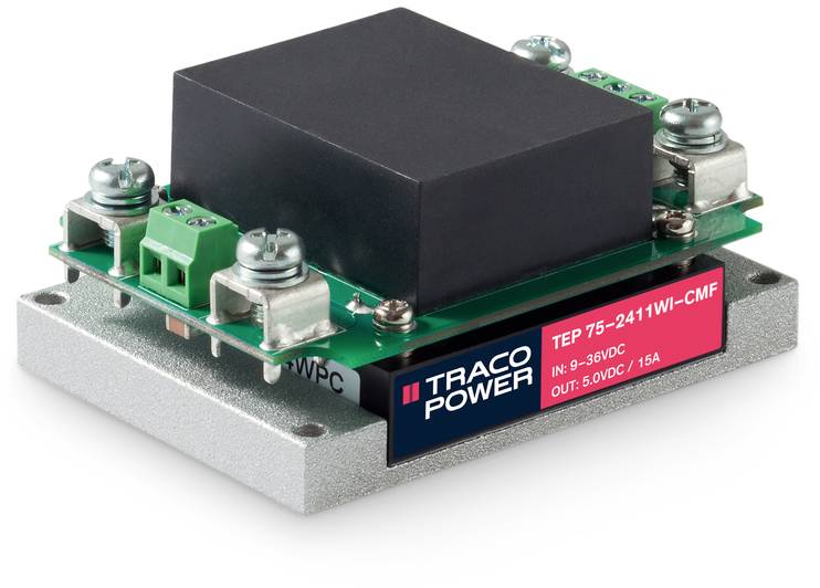 TracoPower TEP 75-7215WI-CMF Module convertisseur CC/CC 110 V/DC 24 V/DC 3.2 A 75 W Nbr. de sorties: 1 x Contenu 1 pc(s)