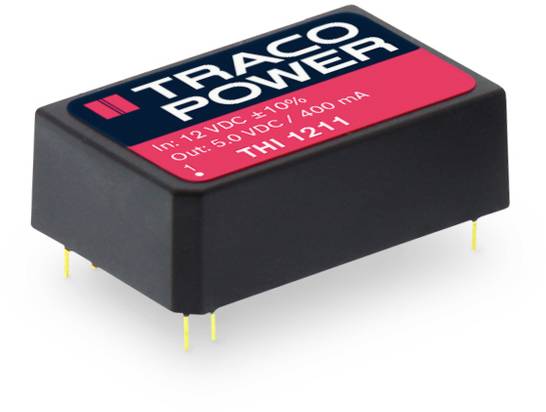 TracoPower THI 0521 Convertisseur CC/CC pour circuits imprimés 5 V/DC 12 V/DC, -12 V/DC 80 mA 2 W Nbr. de sorties: 2 x Contenu