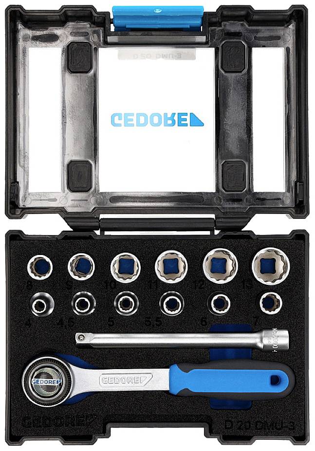 Gedore Jeu de clés à douille métrique 1/4" (6.3 mm) 14 pièces 1815598