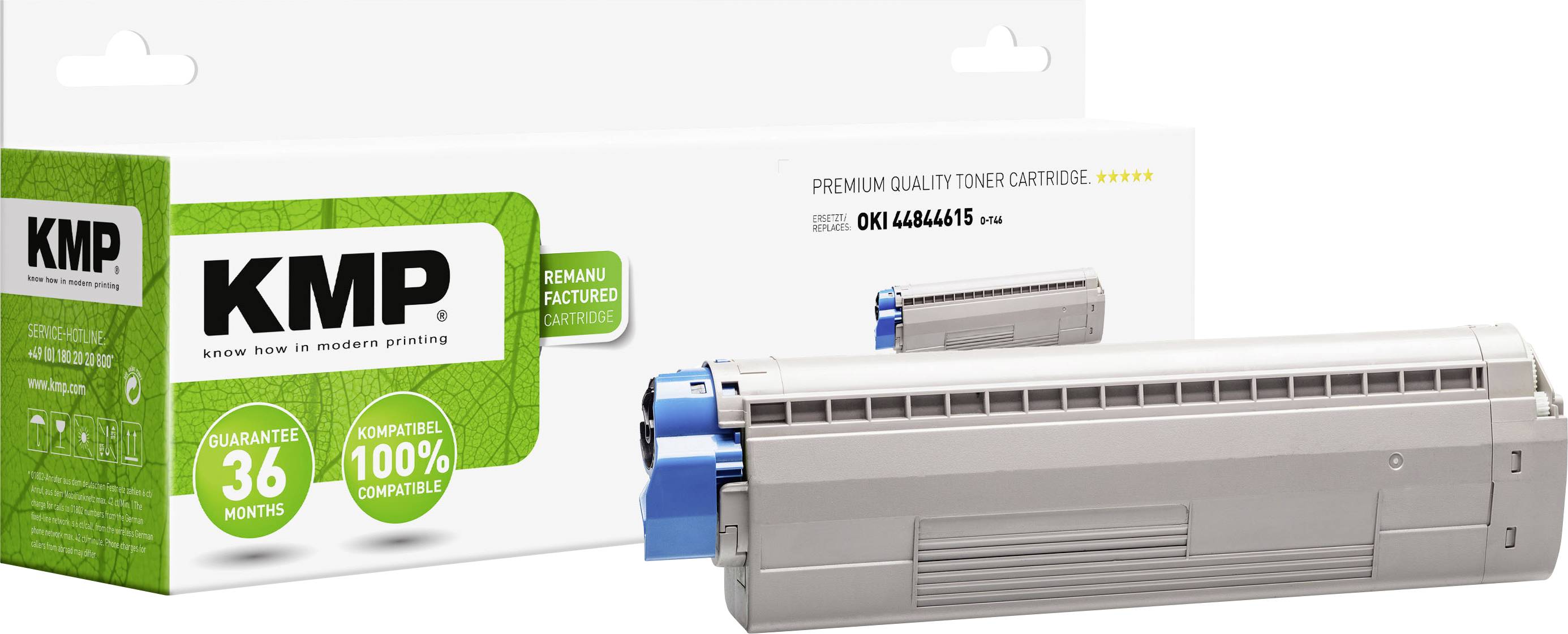 KMP Toner remplace OKI 44844615 compatible cyan 7300 pages O-T46 3353,0003
