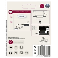 Spot LED encastrable pour salle de bains Paulmann 93881 N/A 6 W Coin blanc mat Spot LED encastrable pour salle de bains Paulmann 93881 N/A 6 W Coin blanc mat