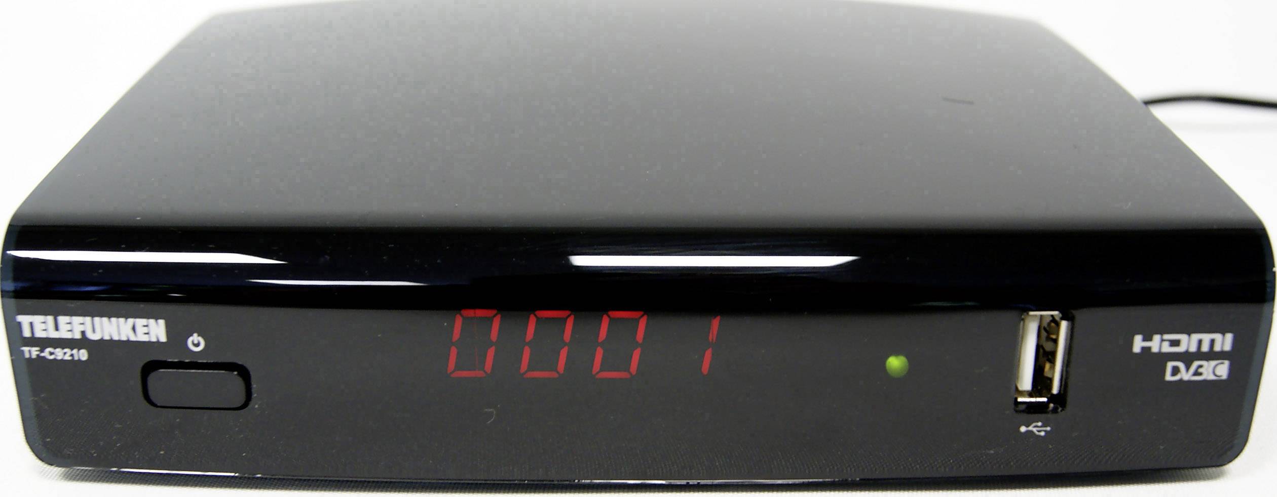 Telefunken TF C-9210 Récepteur câble HD USB à l'avant Nombre de tuners: 1