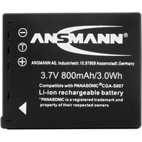Ansmann A-Pan CGA S007 Batterie pour appareil photo Remplace l'accu d'origine CGA-S007E, CGA-S007 3.7 V 800 mAh Ansmann A-Pan CGA S007 Batterie pour appareil photo Remplace l'accu d'origine CGA-S007E, CGA-S007 3.7 V 800 mAh