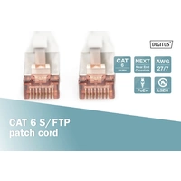 Digitus DK-1644-070 RJ45 Câble réseau, câble patch CAT 6 S/FTP 7.00 m gris sans halogène, torsadé par paire, avec cliquet Digitus DK-1644-070 RJ45 Câble réseau, câble patch CAT 6 S/FTP 7.00 m gris sans halogène, torsadé par paire, avec cliquet