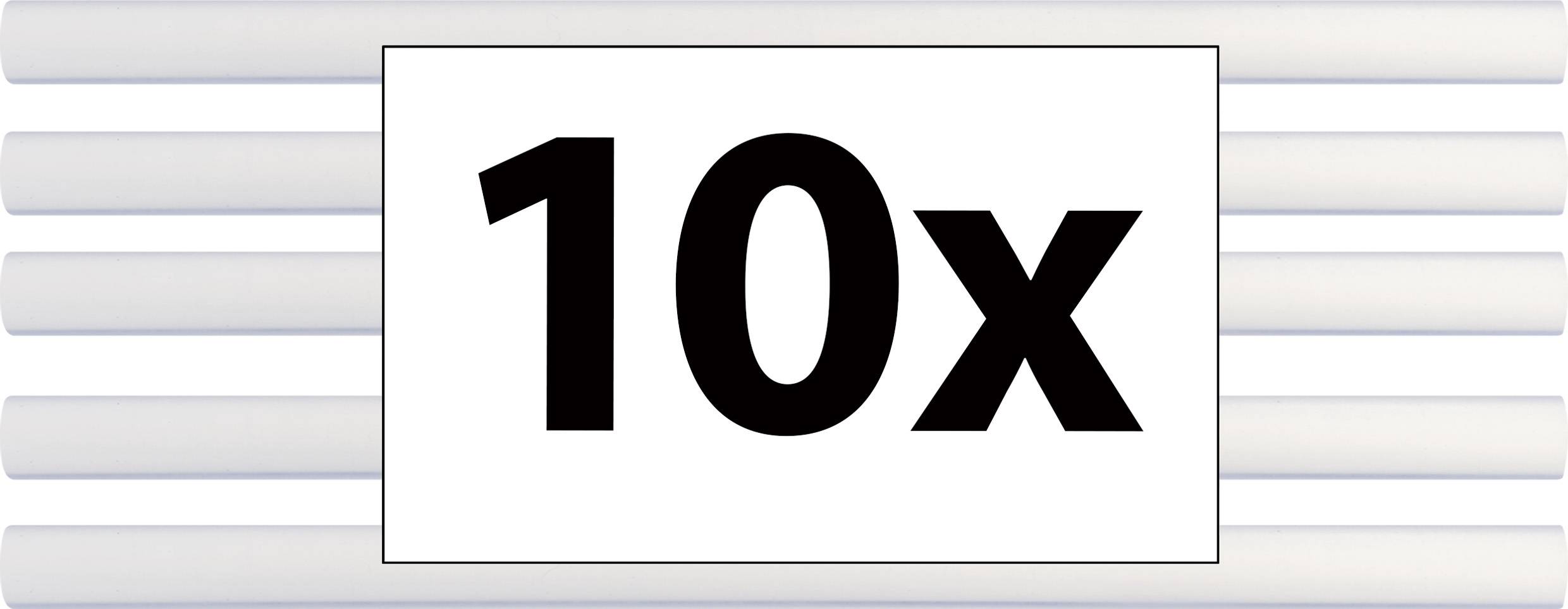 '10x' devant six bandes blanches.