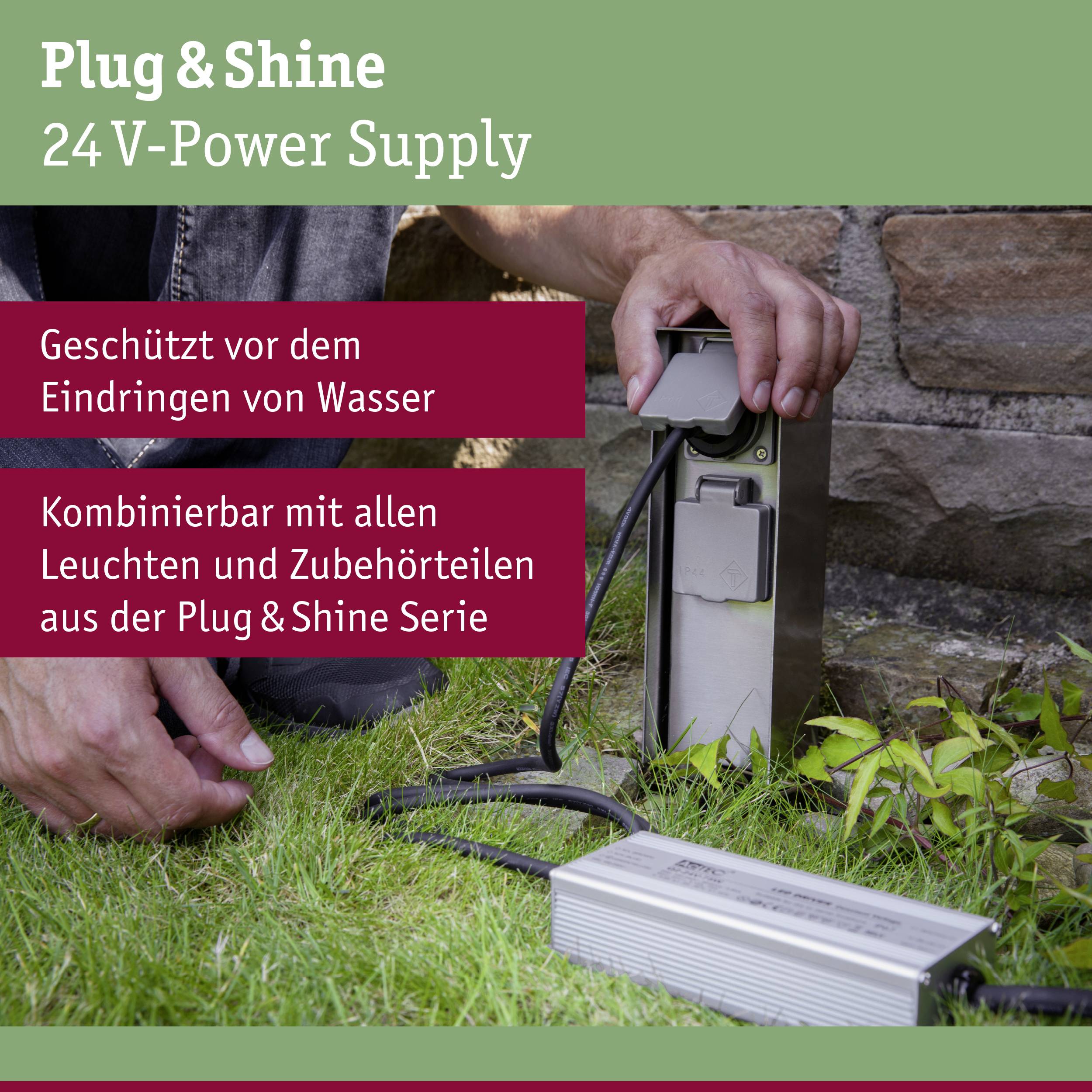 Alimentation électrique 24 V Plug & ShineProtégé contre l'eauCompatible avec la série Plug & Shine