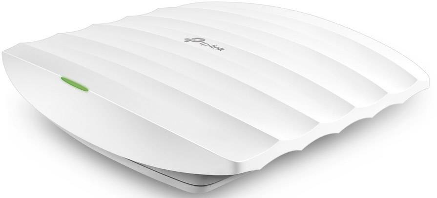 Un point d'accès Wi-Fi blanc au design incurvé et à l'indicateur LED vert, adapté à la fourniture d'internet sans fil.