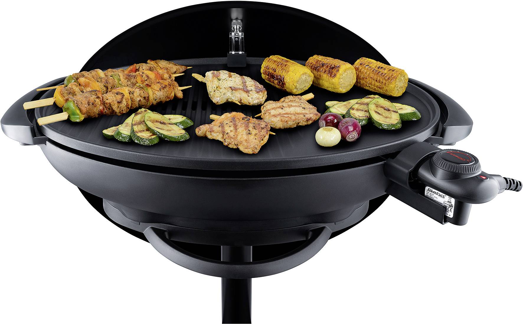 Steba VG 350 électrique Barbecue thermomètre dans le couvercle noir