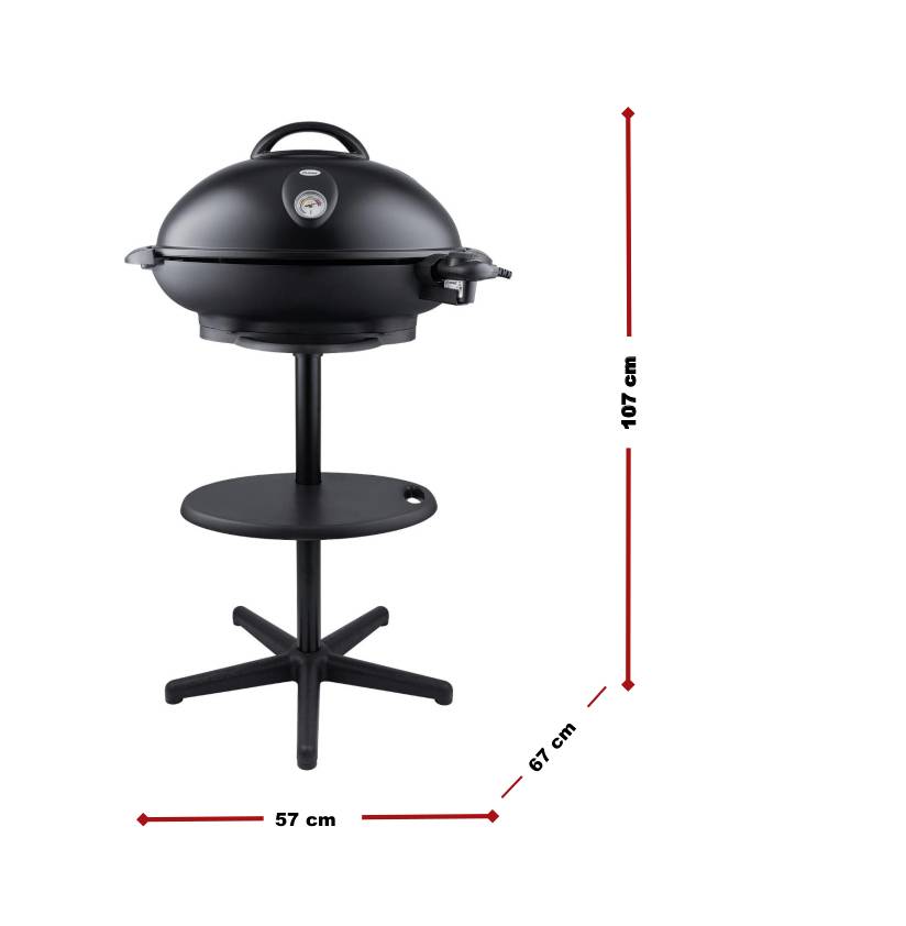 Steba VG 350 électrique Barbecue thermomètre dans le couvercle noir