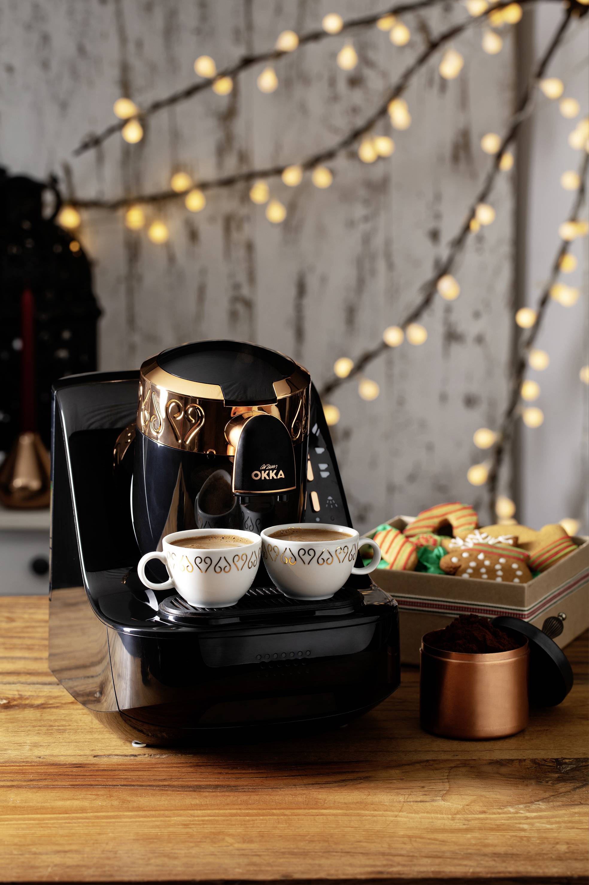 arzum Okka Machine à expresso moka noir, cuivre