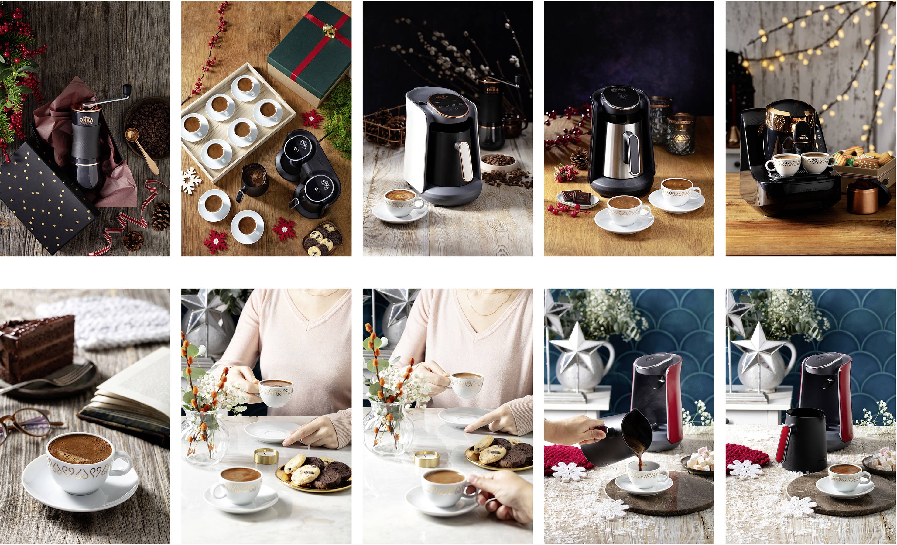 arzum Okka Machine à expresso moka blanc, cuivre