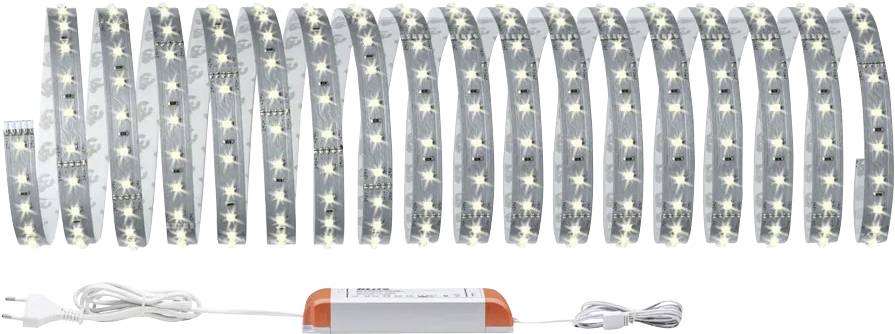 Bande lumineuse LED en spirale gris clair avec des étoiles blanches scintillantes, connectée à un adaptateur secteur. Idéal pour la décoration festive.