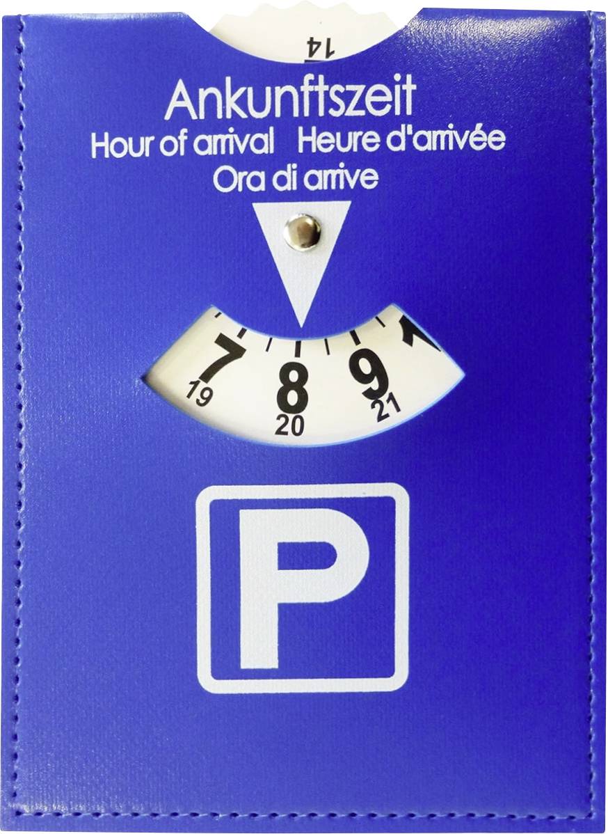 Blauer Parkausweis mit der Aufschrift 