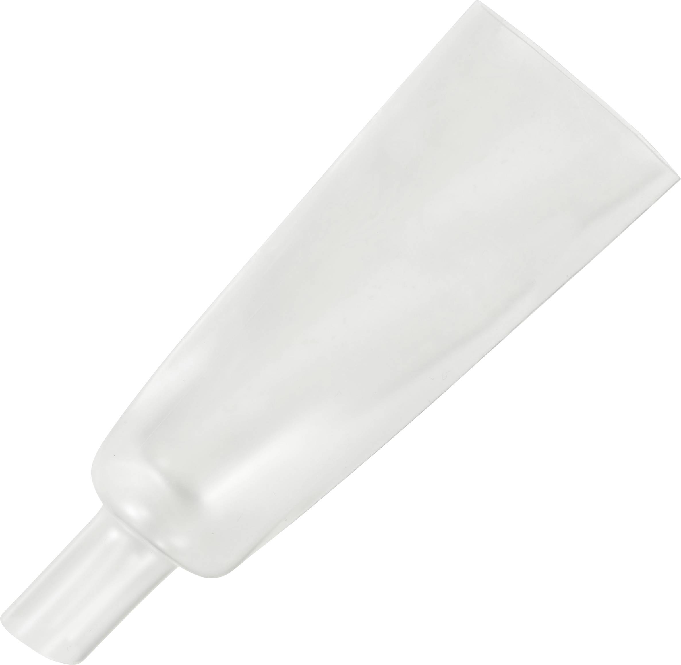 Tube blanche, probablement destinée à des produits cosmétiques ou de soin, sur un fond blanc.