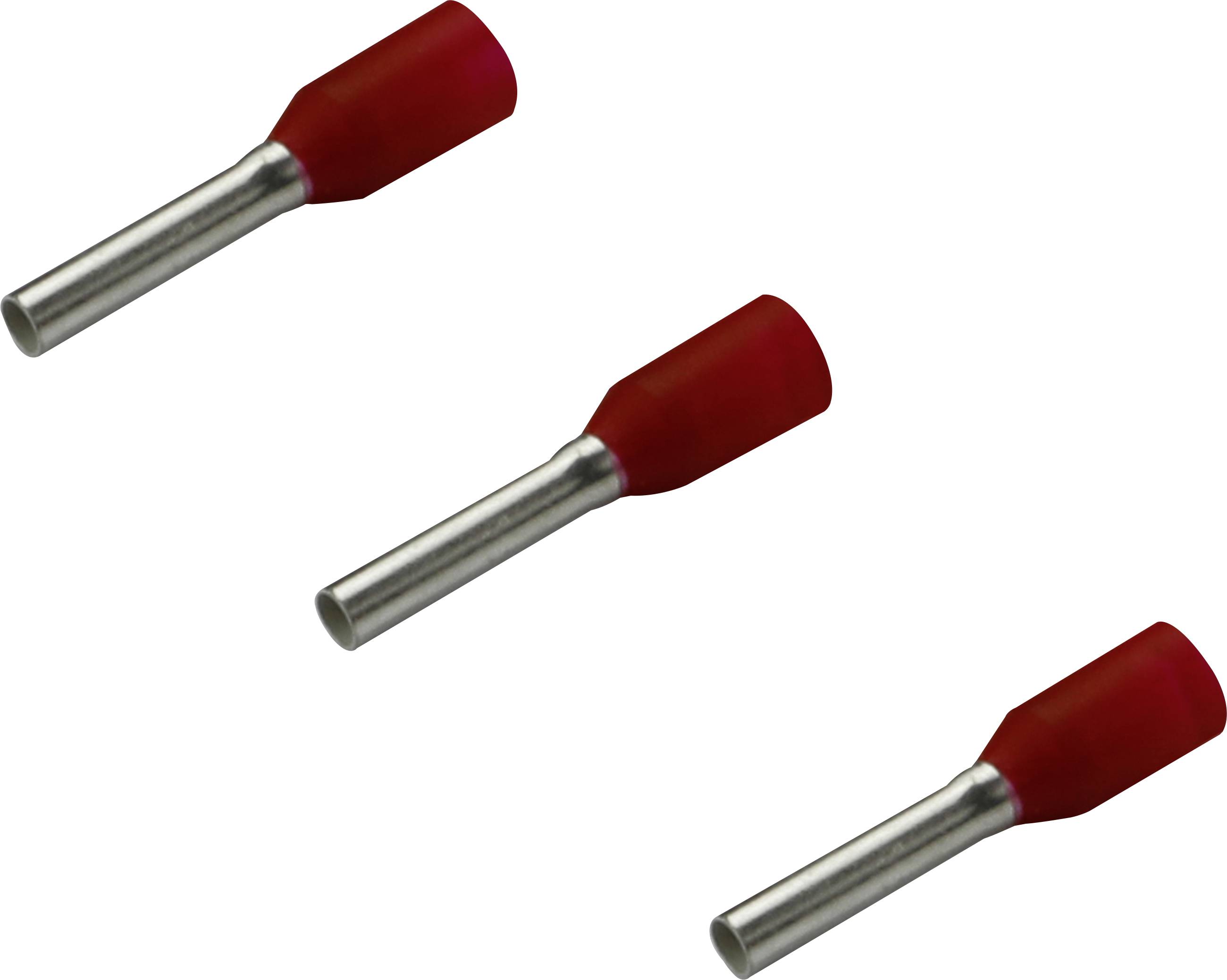 Embout simple d'extrémité de câble Rittal AS 4050.732 1 mm² x 8 mm partiellement isolé rouge 500 pc(s)