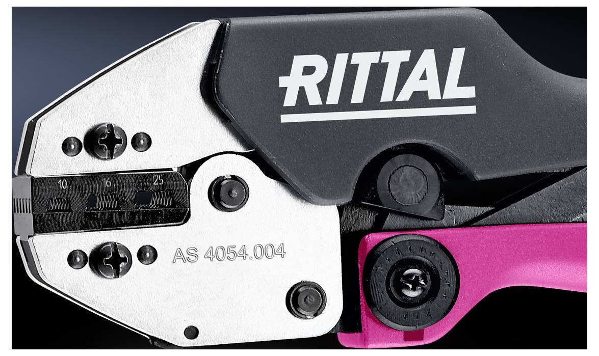 L'image montre un outil portant l'inscription 'RITTAL', qui semble offrir un réglage de serrage ou une fonction de coupe.