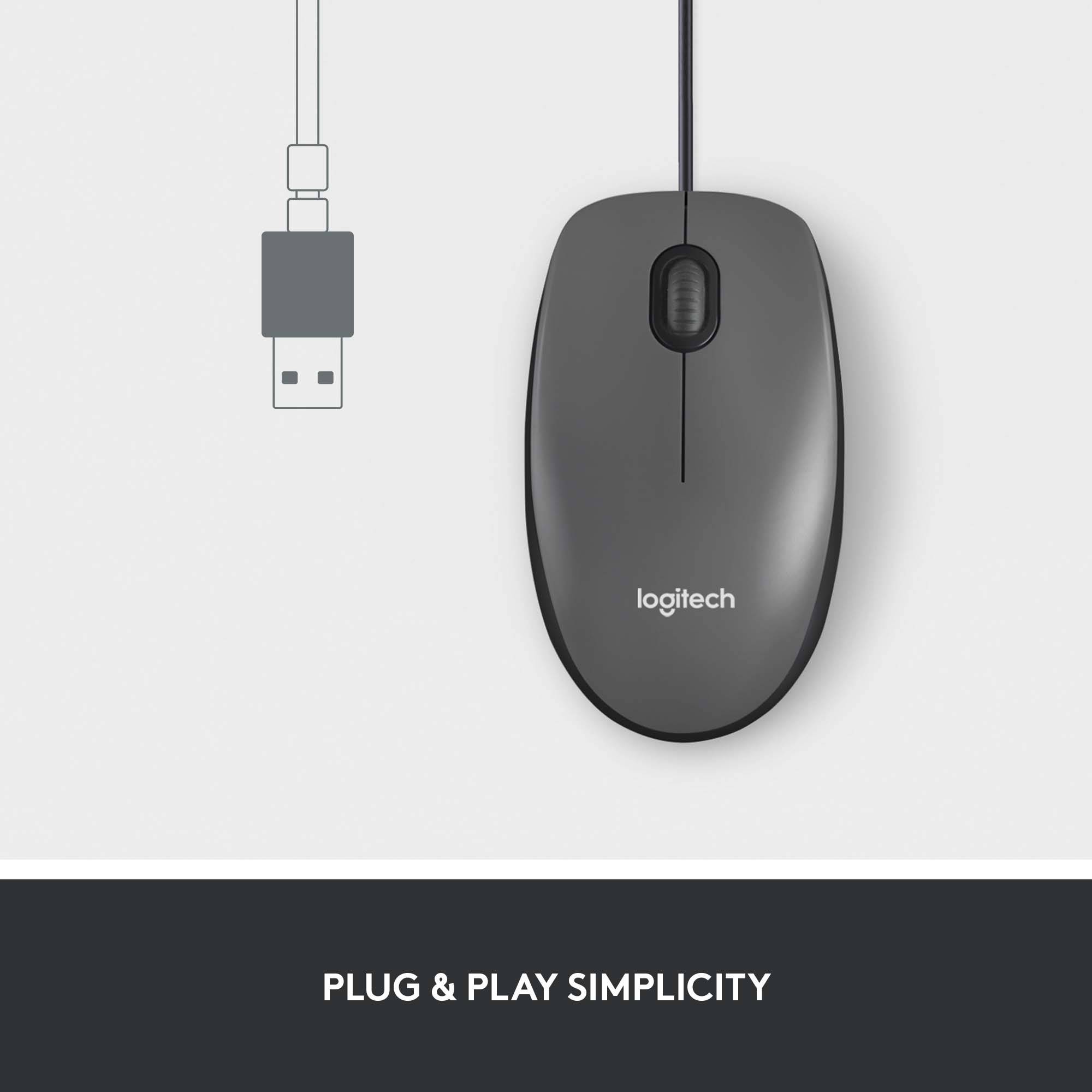 Logitech M100 Souris USB optique noir 3 Boutons 1000 dpi