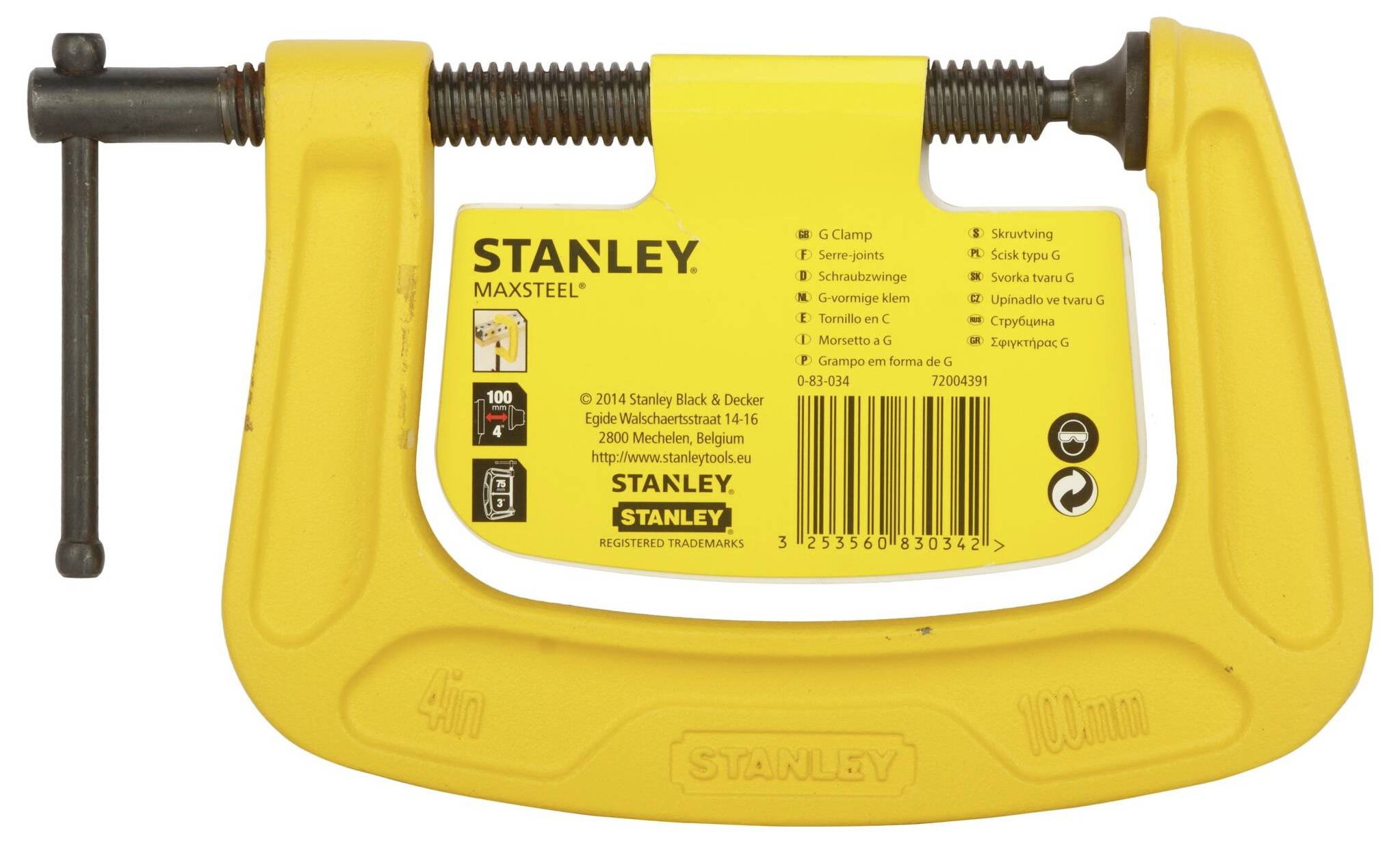 Attache en C MaxSteel, 100 mm STANLEY 0-83-034