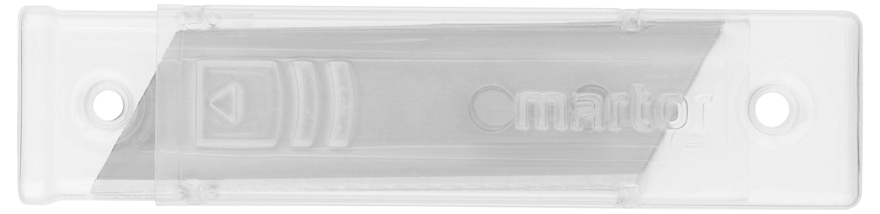 Un conteneur en plastique transparent avec une partie visible d'un produit à l'intérieur. Texte en surface : « mater ». Ne contient pas d'autres informations.