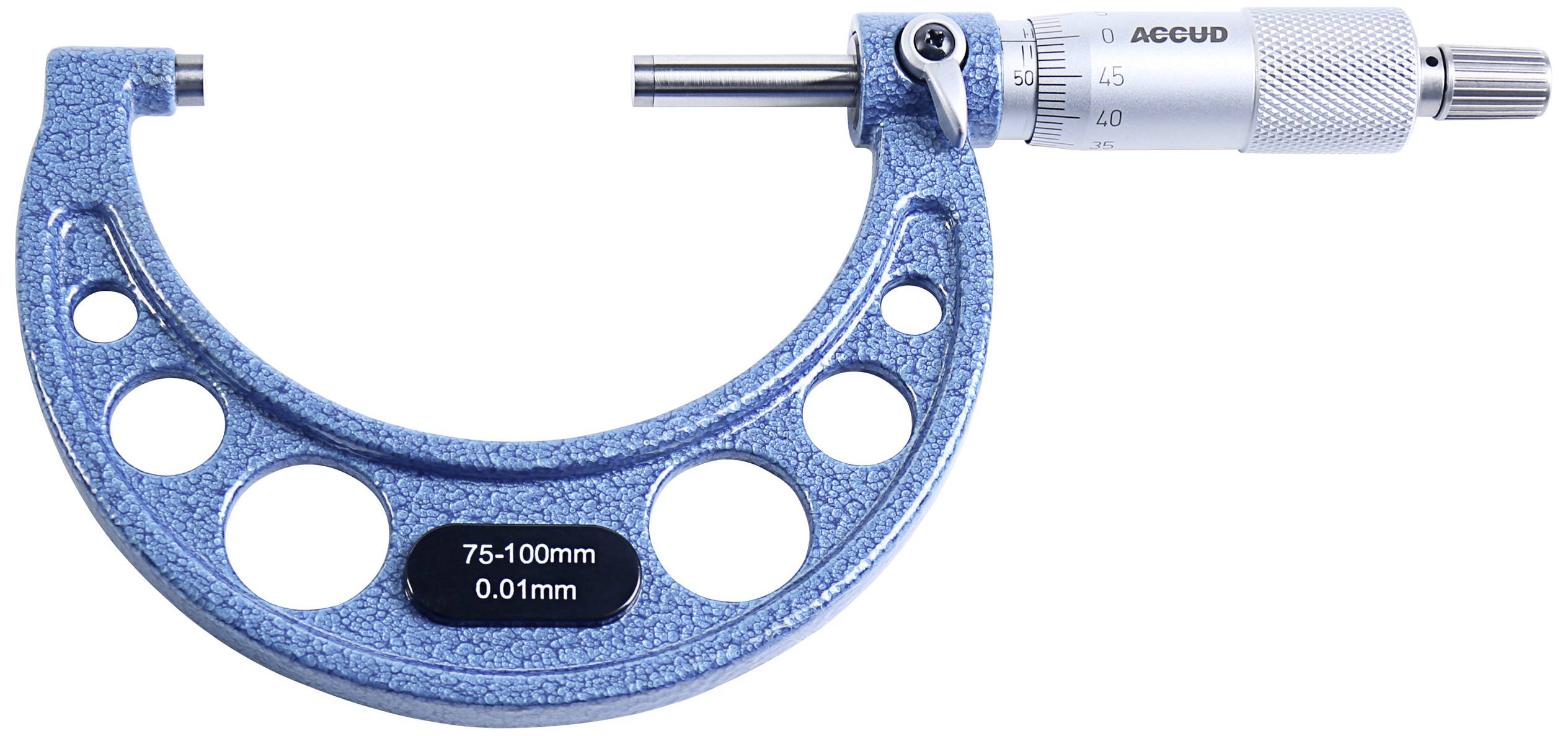 Accud 1599710 Micromètre 100 mm (max) Lecture: 0.01 mm DIN 863-1