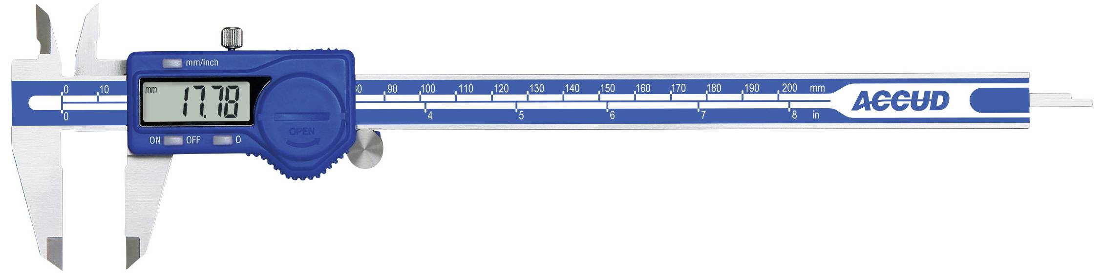 Accud 1601075 Pied à coulisse numérique 200 mm