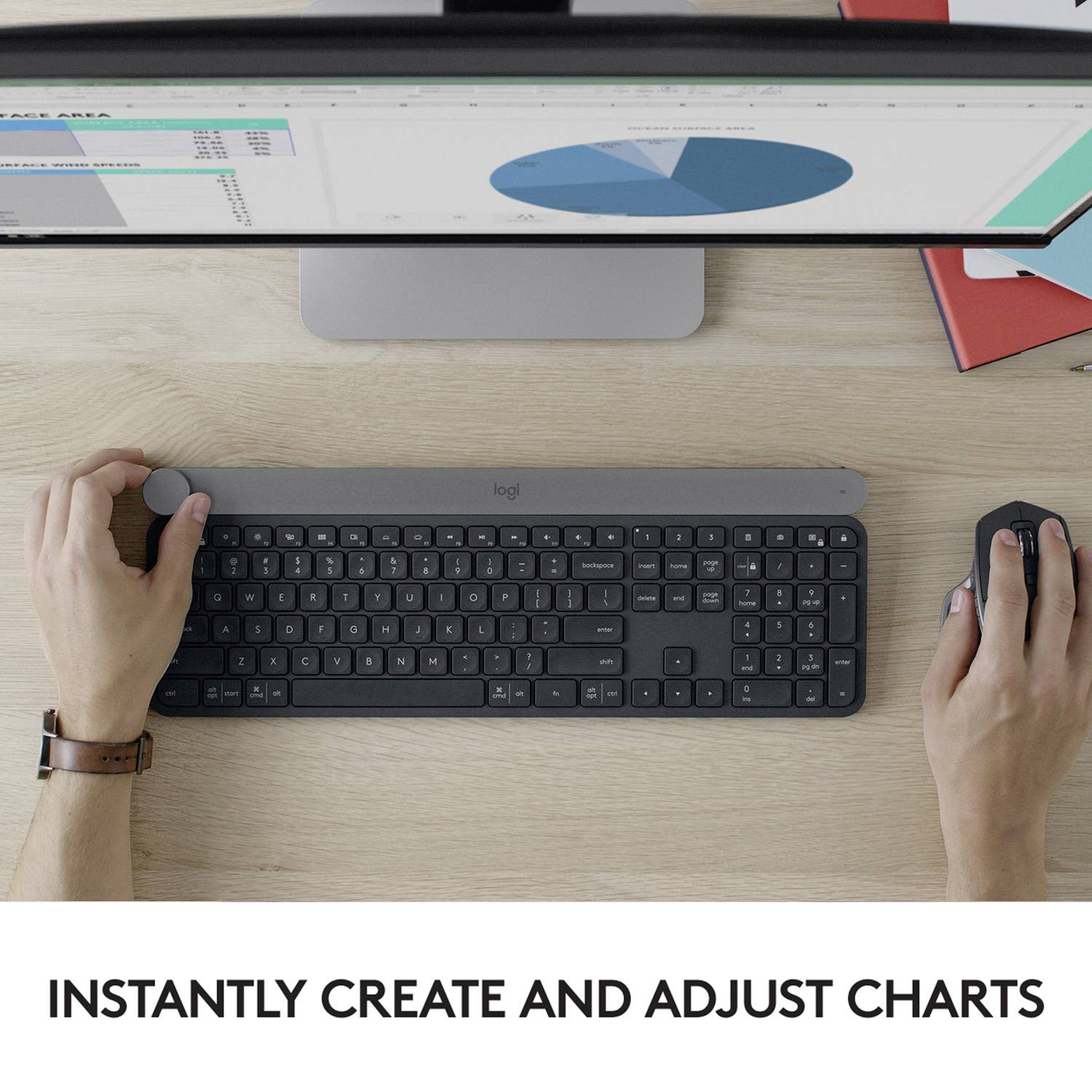 Logitech Craft Advanced USB, radio, Bluetooth Clavier allemand, QWERTZ noir éclairé