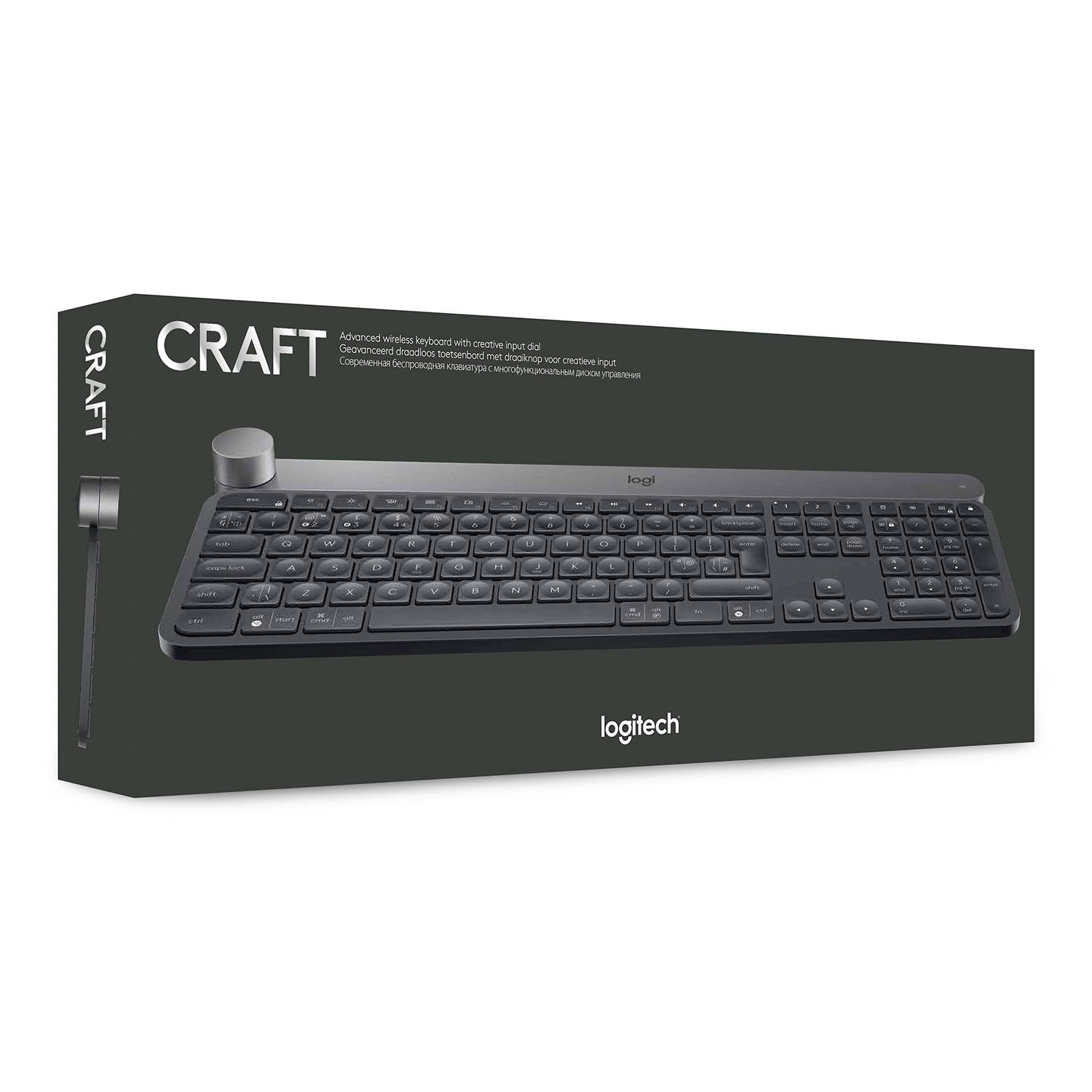 Logitech Craft Advanced USB, radio, Bluetooth Clavier allemand, QWERTZ noir éclairé