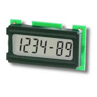 Affichage LCD à sept segments numériques affichant « 1234-89 » sur un petit module électronique noir