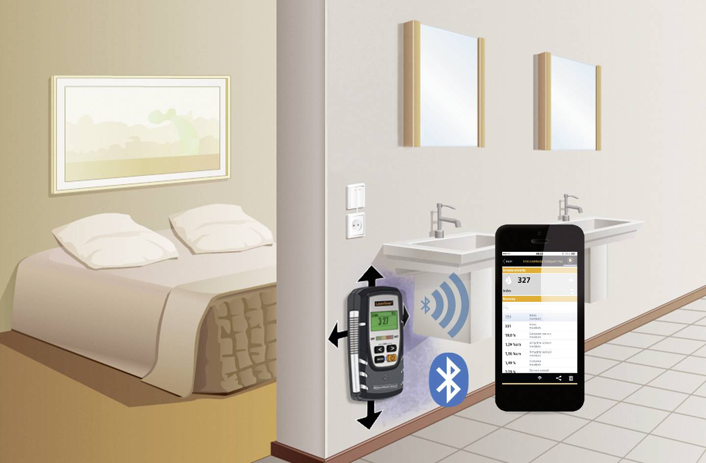 Humidimètre pour matériaux Laserliner MoistureMaster Compact Plus