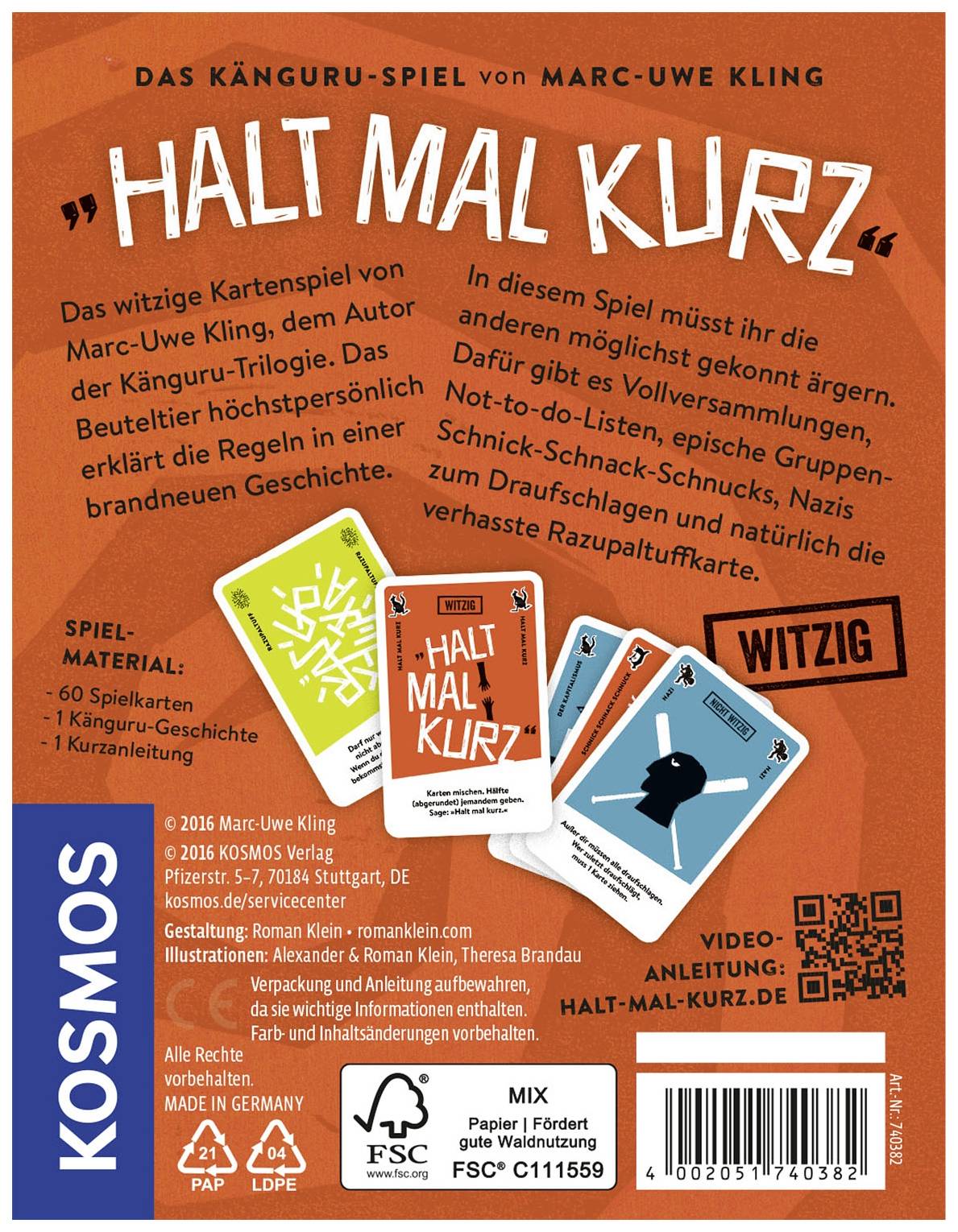 Kosmos Kartenspiel Halt mal kurz 740382